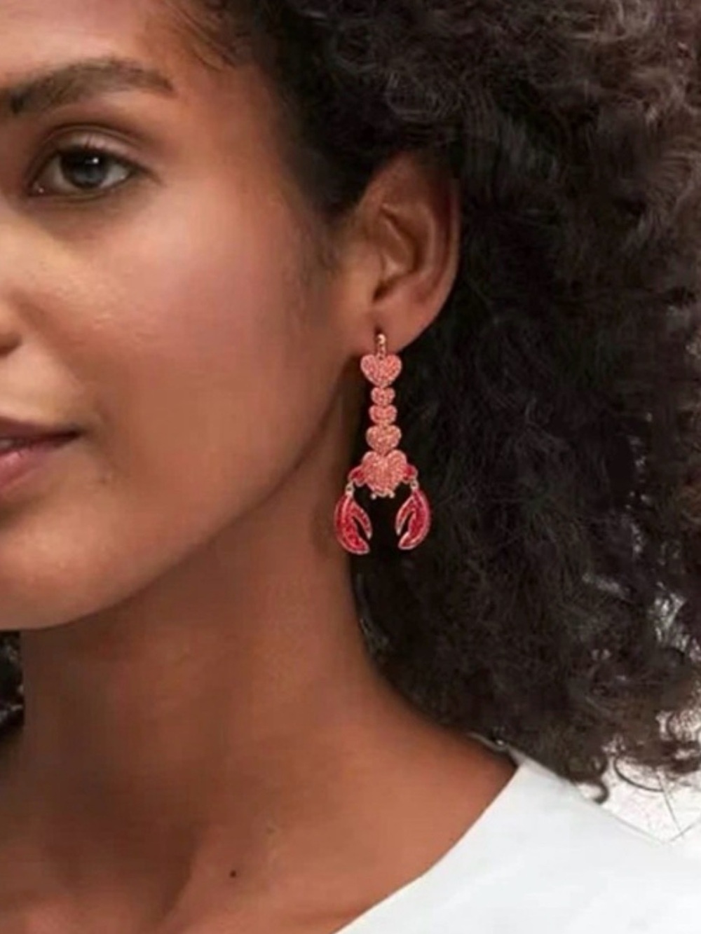 Kate Spade 🦞 lobster Heart Dangle Earrings - Women's Jewelry - Picture 2 of 3